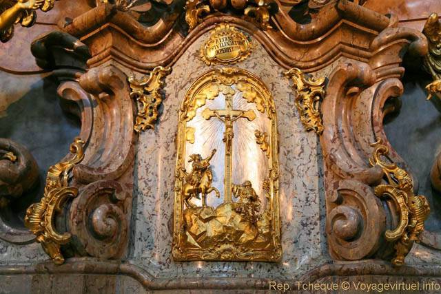 Gros plan sur un tabernacle, Église Saint-Nicolas (Kostel sv. Mikuláše), Malá Strana - Prague, Czech Republic