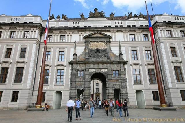 Hradčany, la Porte Mathias, entrée du château Royal - Prague, Czech Republic