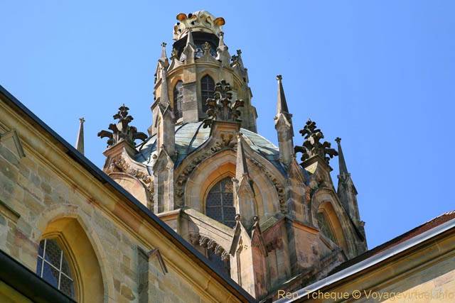Le clocher de l'église Notre Dame de l'Assomption, Monastère de Kladruby - Prague, Czech Republic