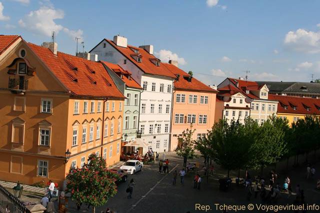 Placette vue d'en-haut, Na Kampe, Malá Strana - Prague, Czech Republic