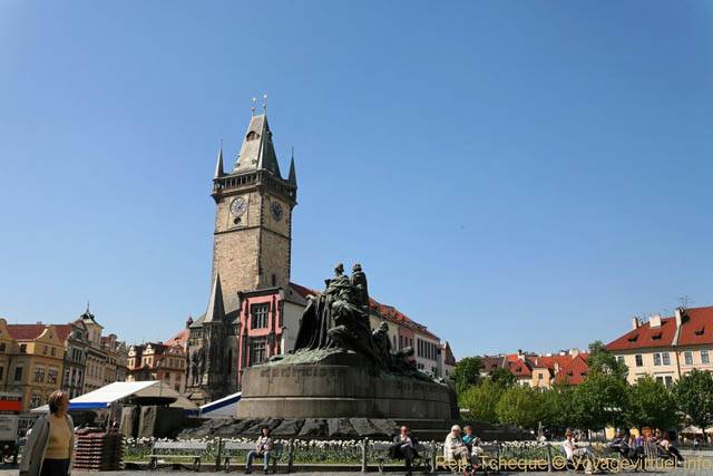 Vieille ville, le Monument à Jan Hus inauguré en 1915 - Prague, Czech Republic