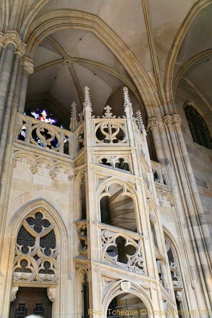 Cathédrale Saint-Guy, l'escalier du Triforium, (Prazsky Hrad) - Prague, Czech Republic