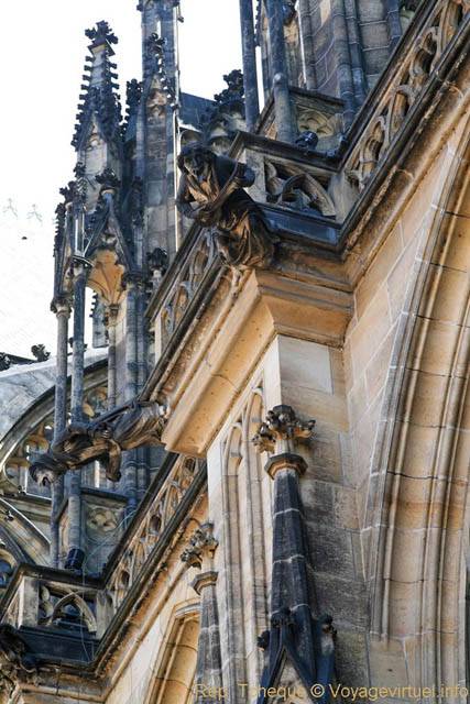 St Vitus Cathédrale, gargouilles à l'extérieur, (Prazsky Hrad) - Prague, Czech Republic