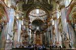 Décoration de la nef, Église Saint-Nicolas (Kostel sv. Mikuláše), Malá Strana, Prague, Czech Republic.