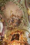 Décor et peintures, Église Saint-Nicolas (Kostel sv. Mikuláše), Malá Strana, Prague, Czech Republic.