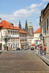 Hradčany, en descendant Loretanska vers le château, Prague, Czech Republic.