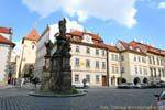 Sculpture de l'Ordre des Chevaliers de Malte de Saint-Jean Baptiste, Maltézské Place, Malá Strana, Prague, Czech Republic.