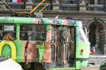 Publicité peinte sur un tramway, Národní, Prague, Czech Republic.