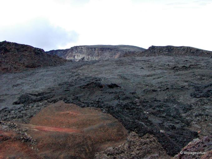 The lava to the crater Bory - Reunion
