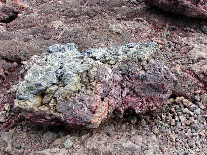 Block of colorful dish at Bory - Reunion