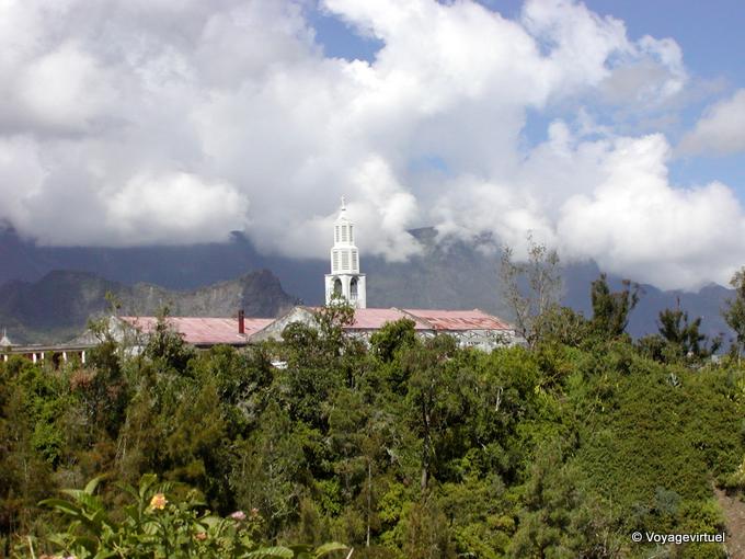 Steeple and clouds, Cilaos - Reunion