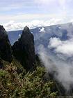 Aiguille du Piton Maido above Mafate cloudy, Reunion.
