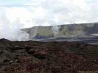 Redness ash Bellecombe, Piton de la Fournaise, Reunion.