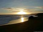Beach and sunset towards the tip of Brittany, Reunion.