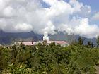 Steeple and clouds, Cilaos, Reunion.
