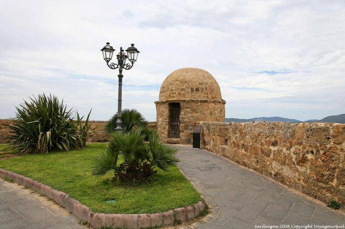 Alghero, bunker on the ramparts bastioni Magellano - Sardinia