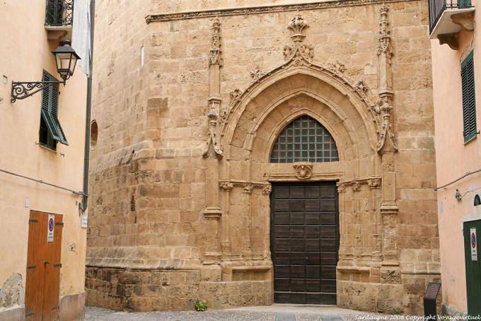 Alghero, portal of the Cathedral of Santa Maria - Sardinia