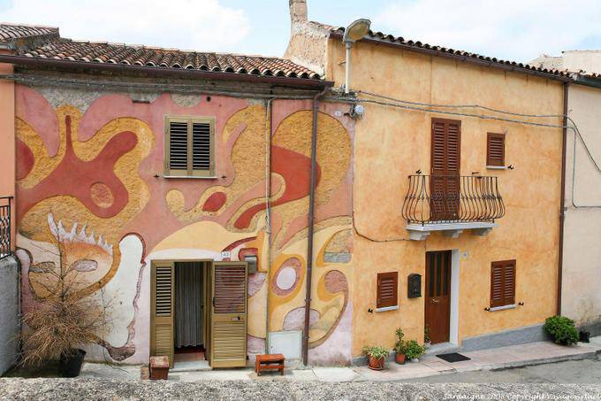 Arzachena, home to the color painted façade - Sardinia