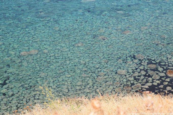 Transparent clear waters, Bosa coast in Alghero - Sardinia