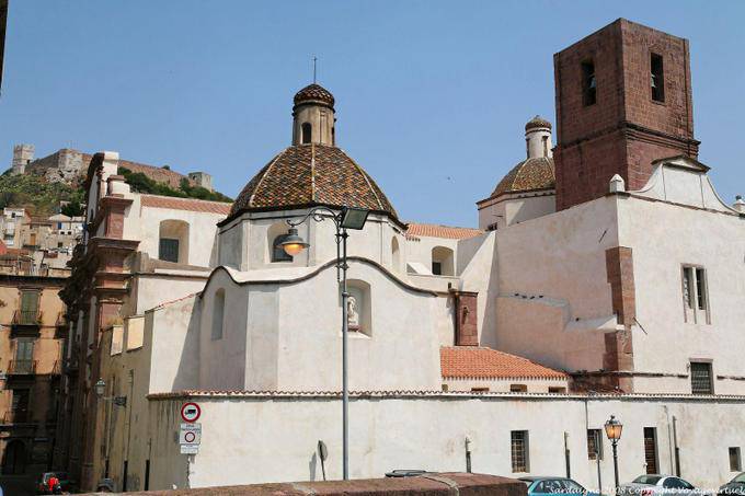 Bosa, domes and bell tower of the Cathedral dell'Immacolata Concezione - Sardinia