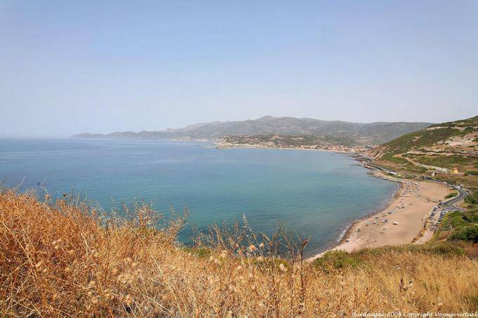 Bosa Marina, beaches and coastline, view from His Lumenera - Sardinia
