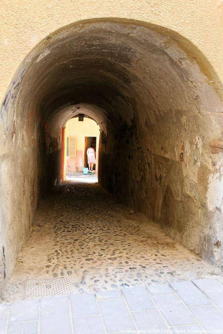 Bosa, passing in via Chassusolo - Sardinia