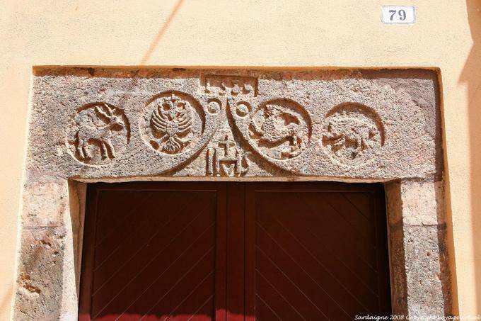 Bosa, via San Ignazio, cabalistic signs - Sardinia