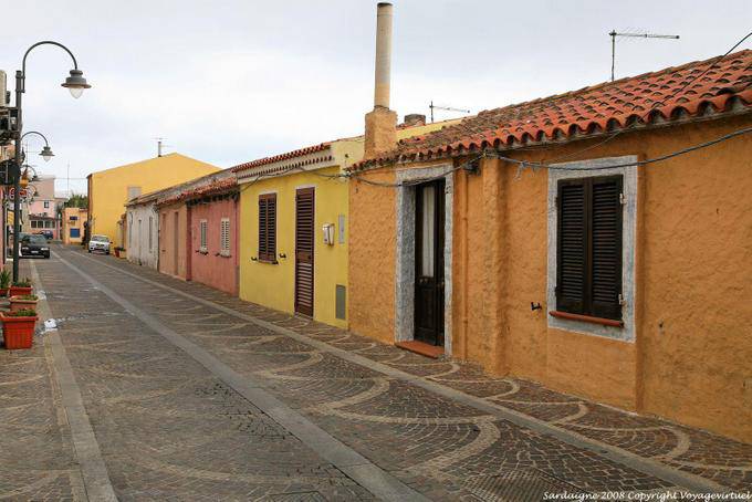 Golfo Aranci fishermen houses - Sardinia