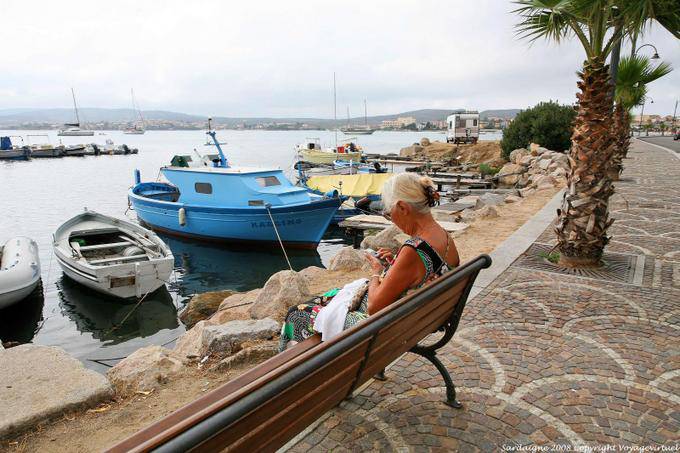 Golfo Aranci, use of mobile - Sardinia