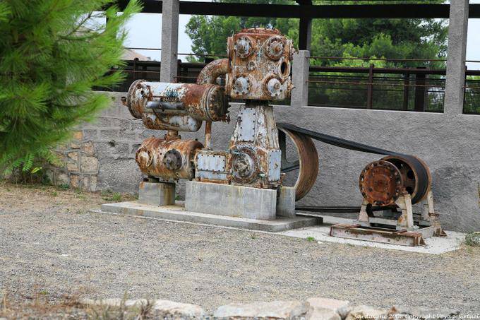 Ingurtosu Naracauli, mining remains, a rusty Machine - Sardinia