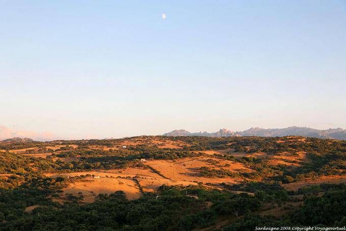 Luras, the country with the moon and the evening light - Sardinia
