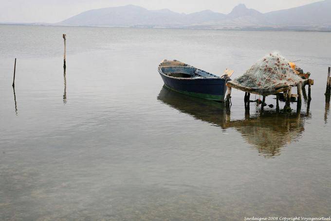 Marceddi, boat and nets - Sardinia