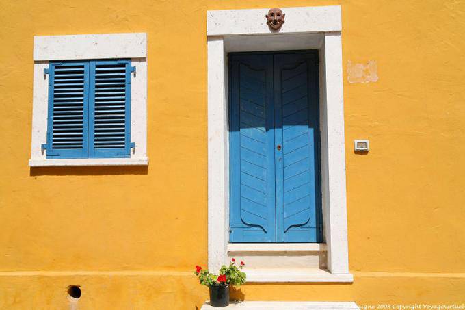 Monteleone Rocca Doria, the mask facade - Sardinia