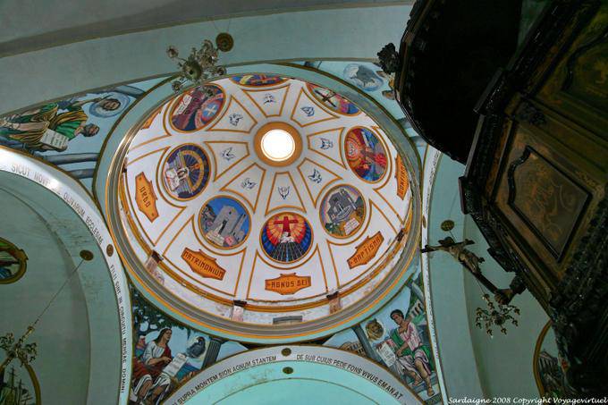 Olbia, San Paolo Apostolo, painted dome - Sardinia