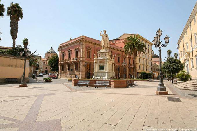 Panoramic Piazza Eleonora, Oristano - Sardinia