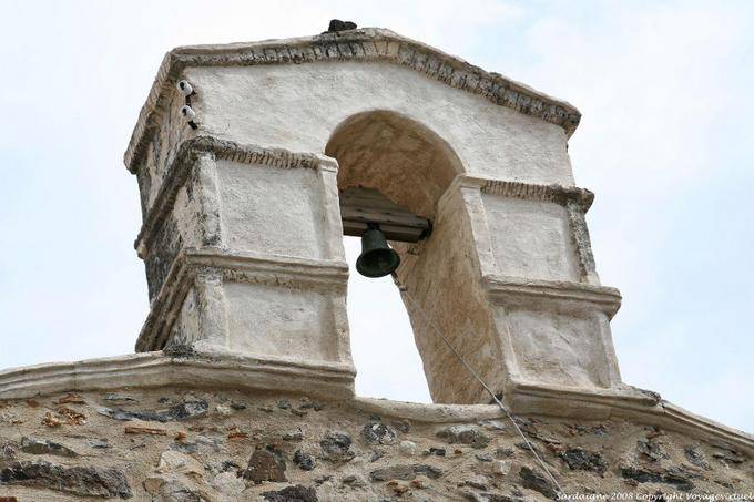 Orosei, old city, and stone church steeple - Sardinia