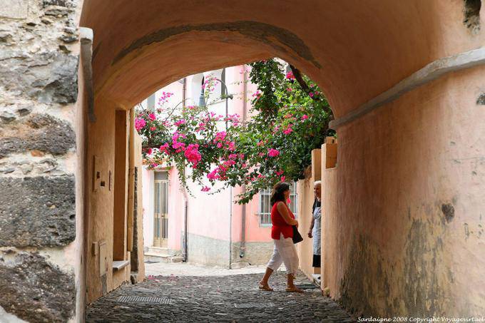 Orosei, colorful arch passage - Sardinia
