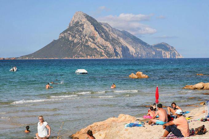 Porto San Paolo, isola Tavolara view from the beach - Sardinia