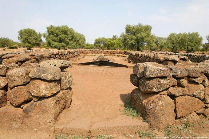Santa Cristina, global view of the sacred well - Sardinia