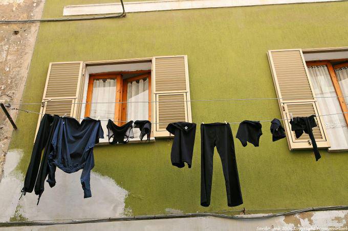 Sassari, laundry hanging by a thread - Sardinia