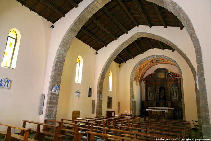 Interior view of the Oratorio del Rosario, Piazza San Pietro, Tempio Pausania - Sardinia