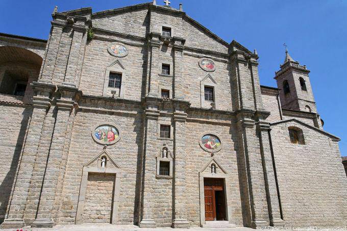 The front of the San Pietro cathedral, Tempio Pausania - Sardinia
