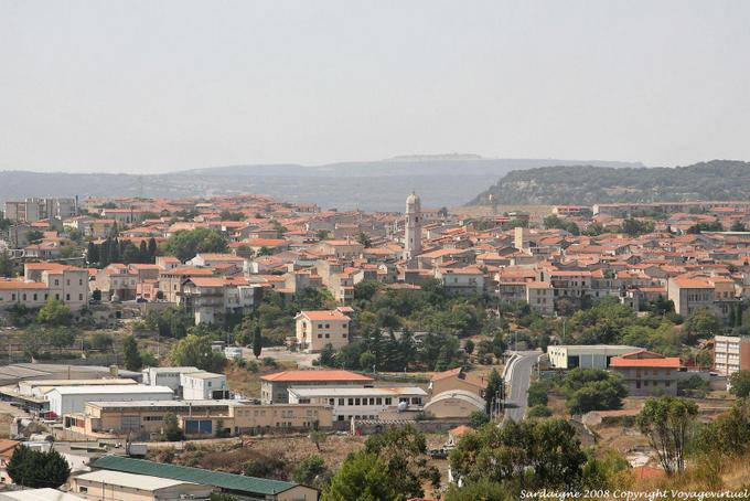 Thiesi, panoramic view of the city - Sardinia