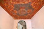 Bosa, Corso Vittorio Emanuele II, ceiling painted bouquets of roses, Sardinia.
