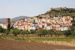 Bosa, view from the Via San Pietro, Sardinia.