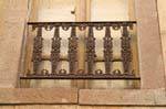 Bosa, Via Carmine, iron window railing, Sardinia.
