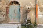 Bosa, Vicolo della Scuda Street Fountain, Sardinia.