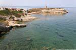 Santa Caterina di Pittinuri, the sea, the cliffs and the tower, Sardinia.