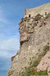 Castelsardo, walls of rock, Castel Genovese, Sardinia.