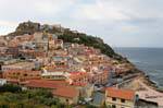 Castelsardo, panorama view from the north, Sardinia.